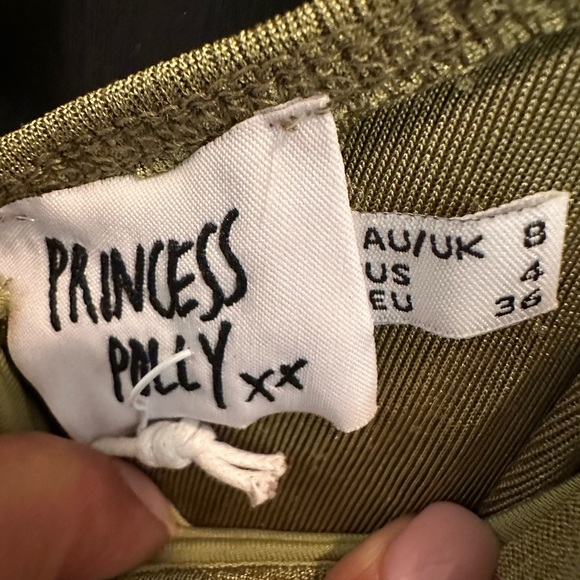 NWT Princess Polly LORIELLA LONG SLEEVE ROMPER GREEN Sz 4 - Picture 8 of 8